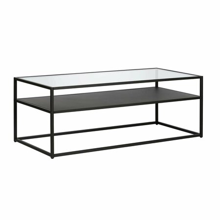 HUDSON & CANAL Henn Hart Ada Blackened Bronze Coffee Table - 17 x 46 x 20 in. CT0356